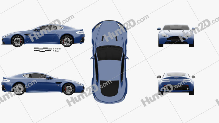 Aston Martin V8 Vantage S 2015 car clipart