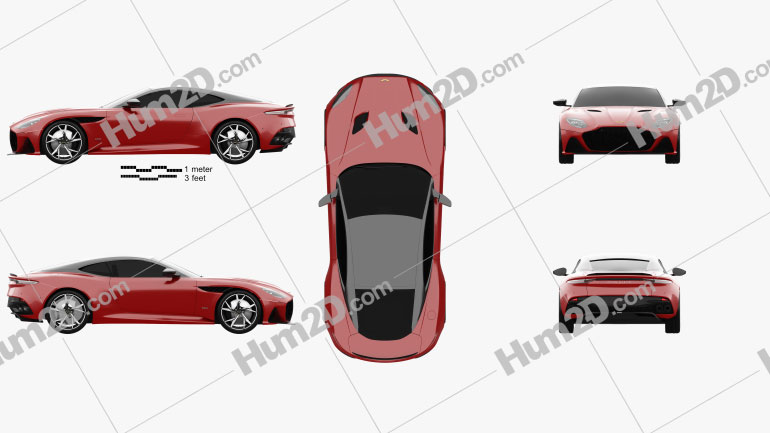 Aston Martin DBS Superleggera 2019 car clipart