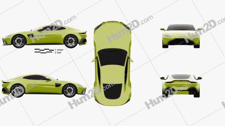 Aston Martin Vantage coupe 2018 Clipart Image
