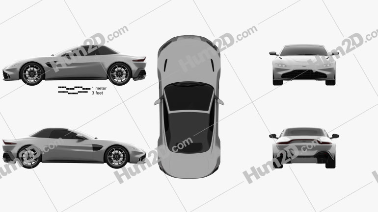 Aston Martin Vantage Roadster 2020 Clipart Image