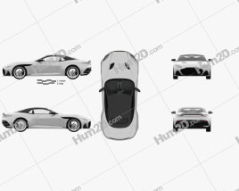 Aston Martin DBS Superleggera Volante with HQ interior 2020 car clipart