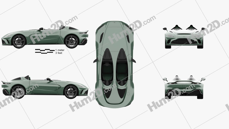 Aston Martin V12 Speedster 2021 car clipart