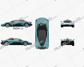 Aston Martin Valhalla 2022 car clipart