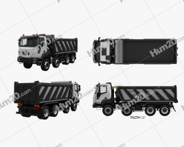Astra HD9 (84-52) Dump Truck 4-axle with HQ interior 2012 clipart