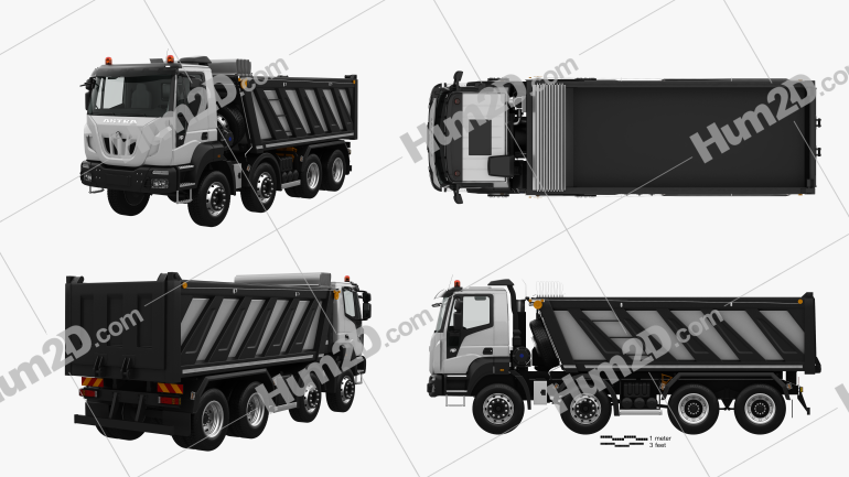 Astra HD9 (84-52) Dump Truck 4-axle with HQ interior 2012 clipart