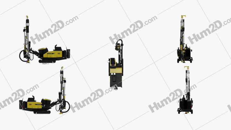 Atlas-Copco D65 Drill Rig 2009 Trator clipart
