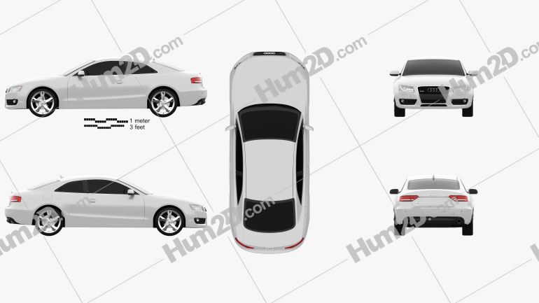 Audi A5 Coupe 2010 car clipart