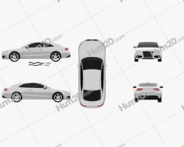 Audi S5 coupe 2010 car clipart