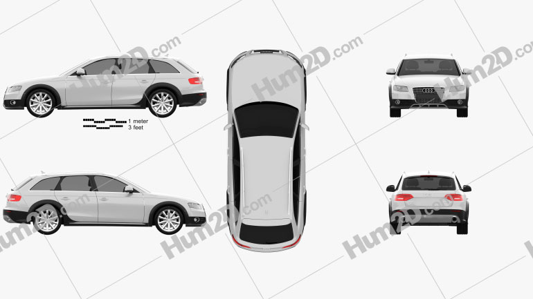 Audi A4 Allroad Quattro 2010 car clipart