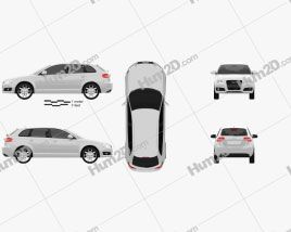 Audi A3 Sportback 2011 car clipart