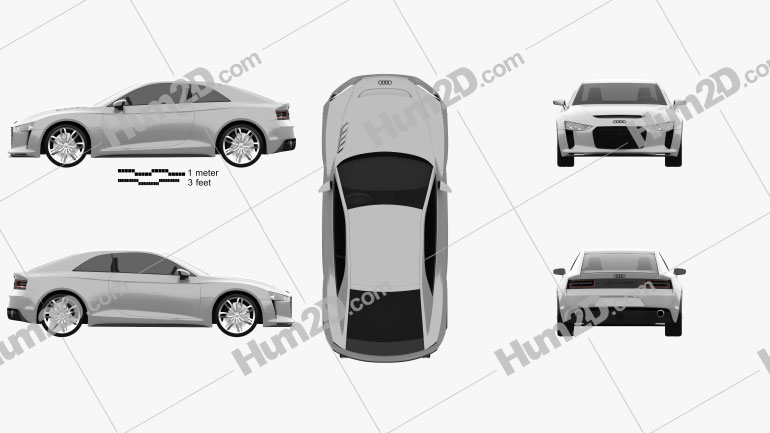 Audi Quattro 2012 Clipart Image