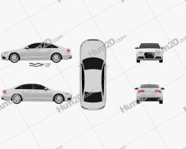 Audi A6 sedan 2012 car clipart