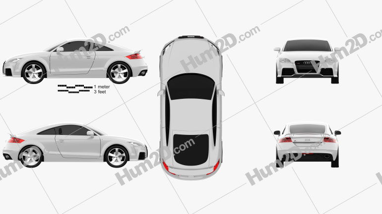 Audi TT RS 2009 Blueprint