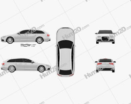 Audi A6 Avant 2012 car clipart