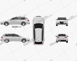 Audi A4 Avant 2005 car clipart