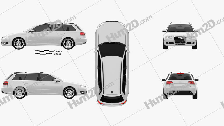 Audi A4 Avant 2005 Blueprint