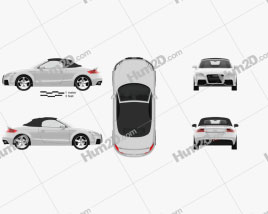 Audi TT RS Roadster with HQ Interior 2010 car clipart
