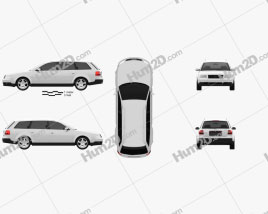 Audi A6 avant (C5) 2001 car clipart