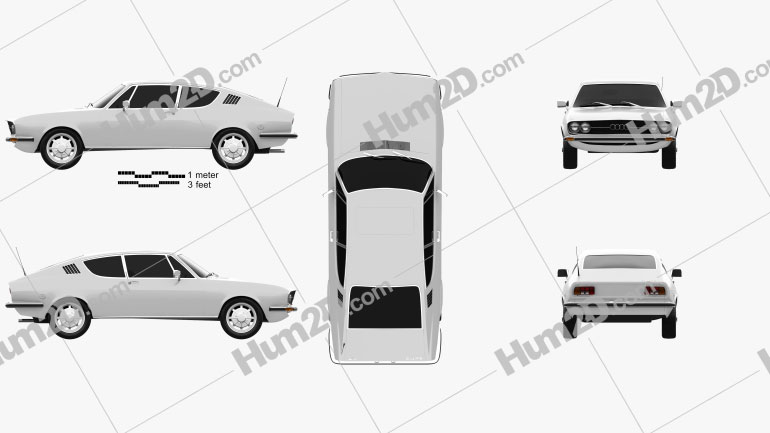 Audi 100 Coupe S 1970 Blueprint