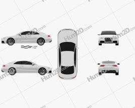 Audi RS5 coupe 2012 car clipart