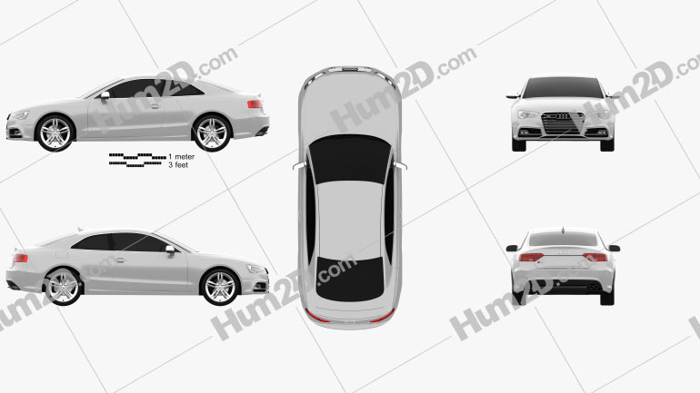 Audi S5 coupe 2012 car clipart
