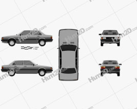Audi 80 (B2) 1985 car clipart