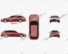 Audi RS6 (C7) avant 2014 car clipart