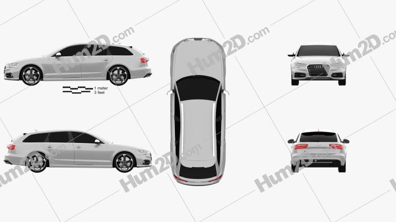 Audi S6 (C7) avant 2012 Blueprint
