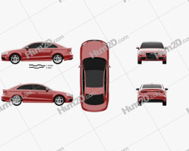 Audi A3 S line sedan 2013 car clipart