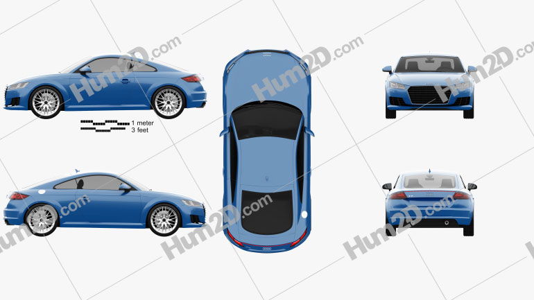 Audi TT (8S) coupe 2015 Blueprint