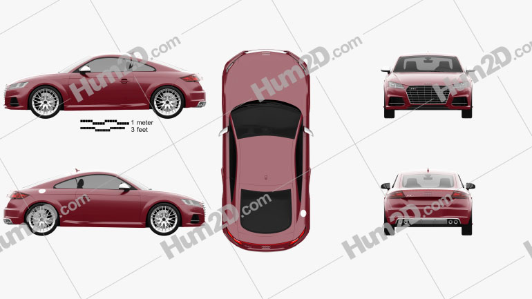 Audi TT (8S) S coupe 2015 Blueprint