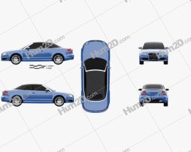 Audi RS 4 convertible 2006 car clipart