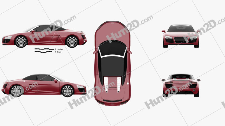 Audi R8 Spyder 2013 car clipart