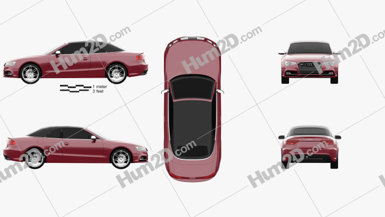 Audi S5 Cabriolet 2012 car clipart