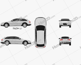 Audi A6 (C7) allroad quattro 2012 car clipart