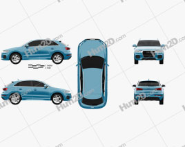 Audi Q3 2015 car clipart