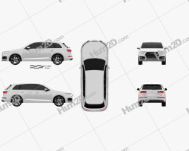 Audi Q7 e-tron 2017 car clipart