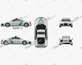 Audi R8 Polícia Dubai 2013 car clipart