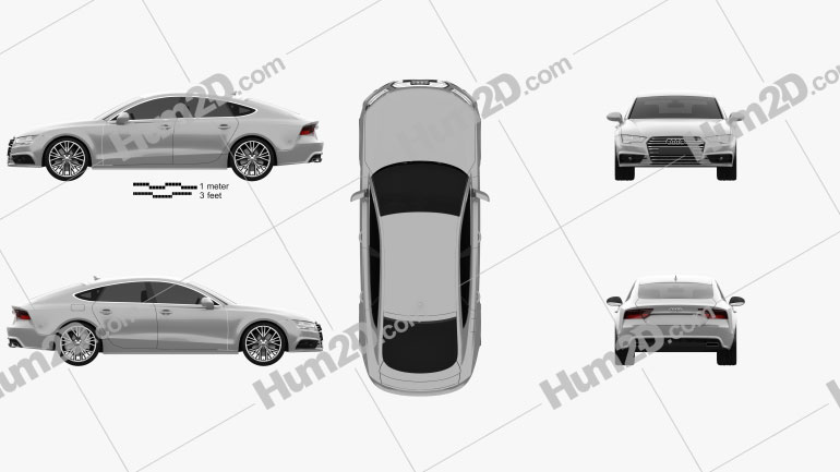 Audi A7 Sportback S-Line 2015 Blueprint