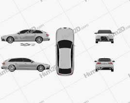 Audi A6 (C7) avant 2015 car clipart
