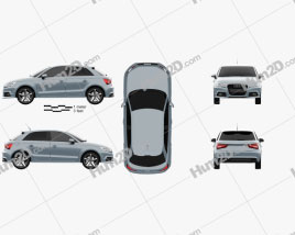 Audi A1 Sportback 2015 car clipart