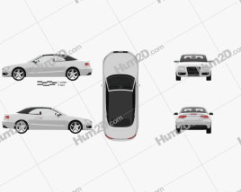 Audi A5 Cabriolet with HQ interior 2009 car clipart