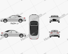 Audi A5 Cabriolet with HQ interior 2012 car clipart