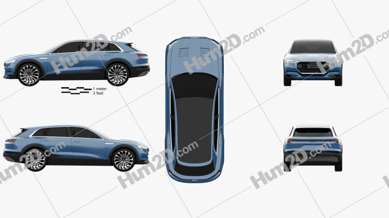 Audi E-tron Quattro 2015 car clipart