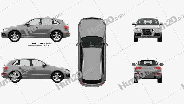 Audi Q5 with HQ interior 2013 car clipart