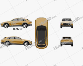 Audi h-tron quattro 2016 car clipart