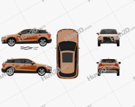 Audi Q2 2017 car clipart