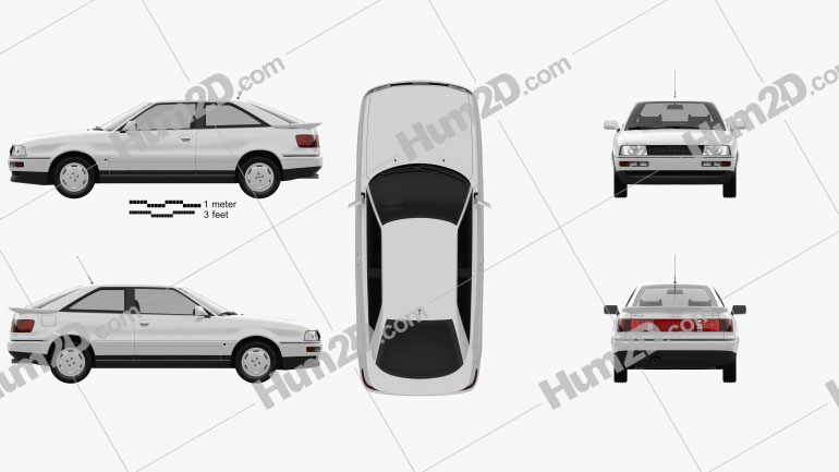 Audi Coupe (8B) 1988 PNG Clipart