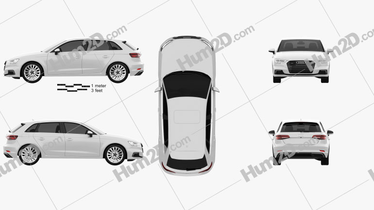 Audi A3 Sportback e-tron 2016 Blueprint