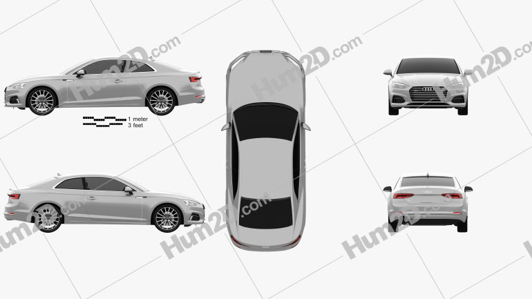 Audi A5 Coupe 2016 car clipart